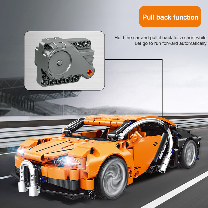 Technique Mini Brick Small Plastic ABS Building Block Pull Back Sports Car Toy Set for Boy
