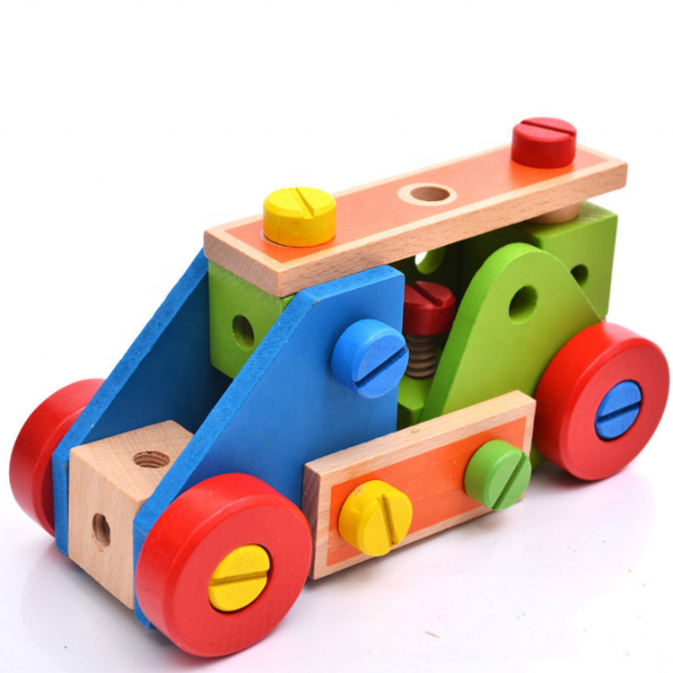 Montessori Wooden Screw Assembly Game – 70 PCS DIY Cartoon Nut Combination Learning Toy