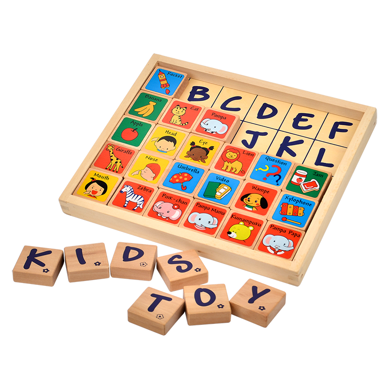 30PCS Alphabet Blocks Domino Figure Toy
