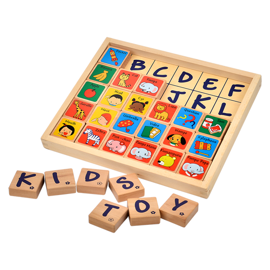 30PCS Alphabet Blocks Domino Figure Toy