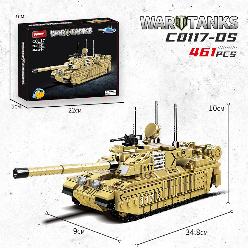 Assemble tank Building Block Brick Tanque De Guerra Juguete Set Toy tank for Kids