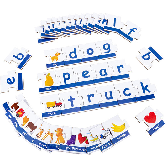 Montessori Word Spelling Toy - 90 Wooden Letters for Early Learning