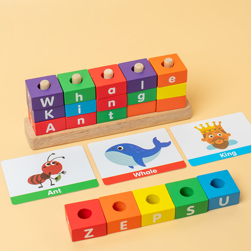 Montessori Learning Blocks – Alphabet & Number Matching Game