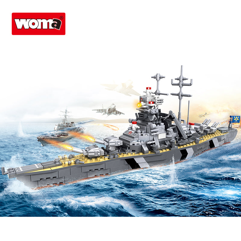 Army Ships Plastic Boat Model Small Building Blocks Bricks Boy Birthday Gift Set