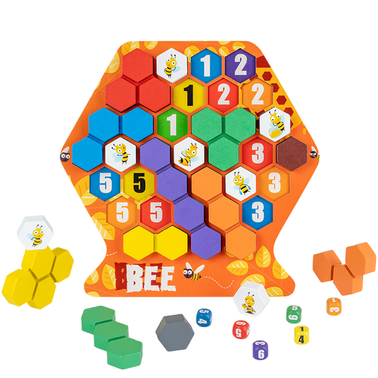 Honeycomb Wooden Number Hexagonal Puzzle