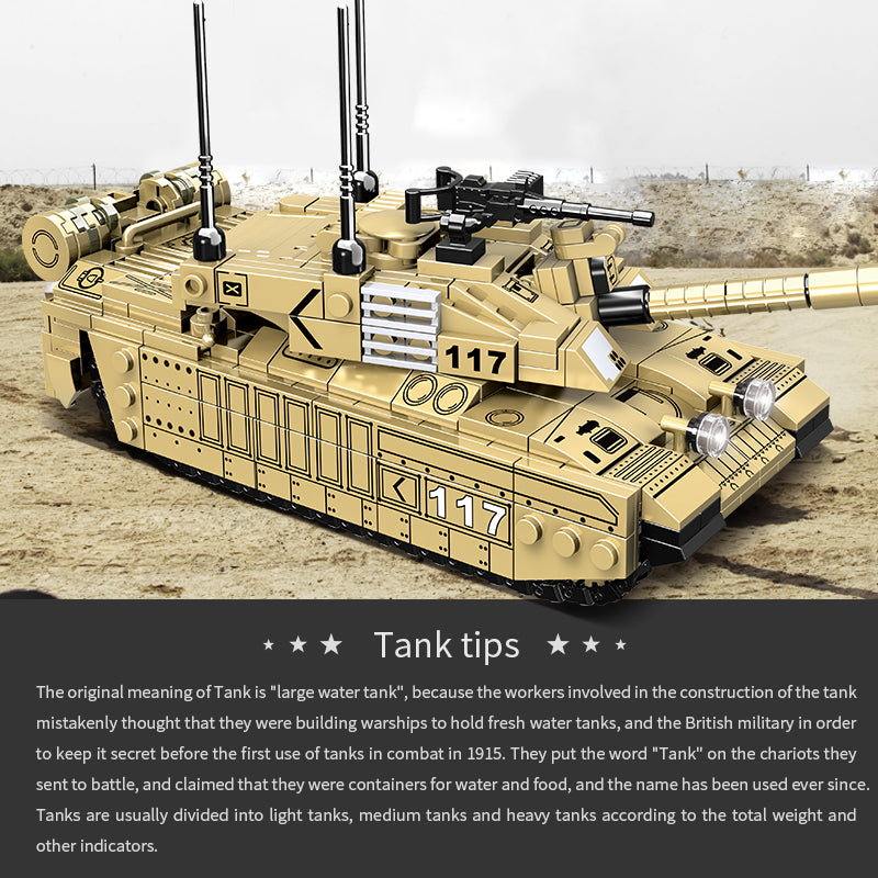 Assemble tank Building Block Brick Tanque De Guerra Juguete Set Toy tank for Kids