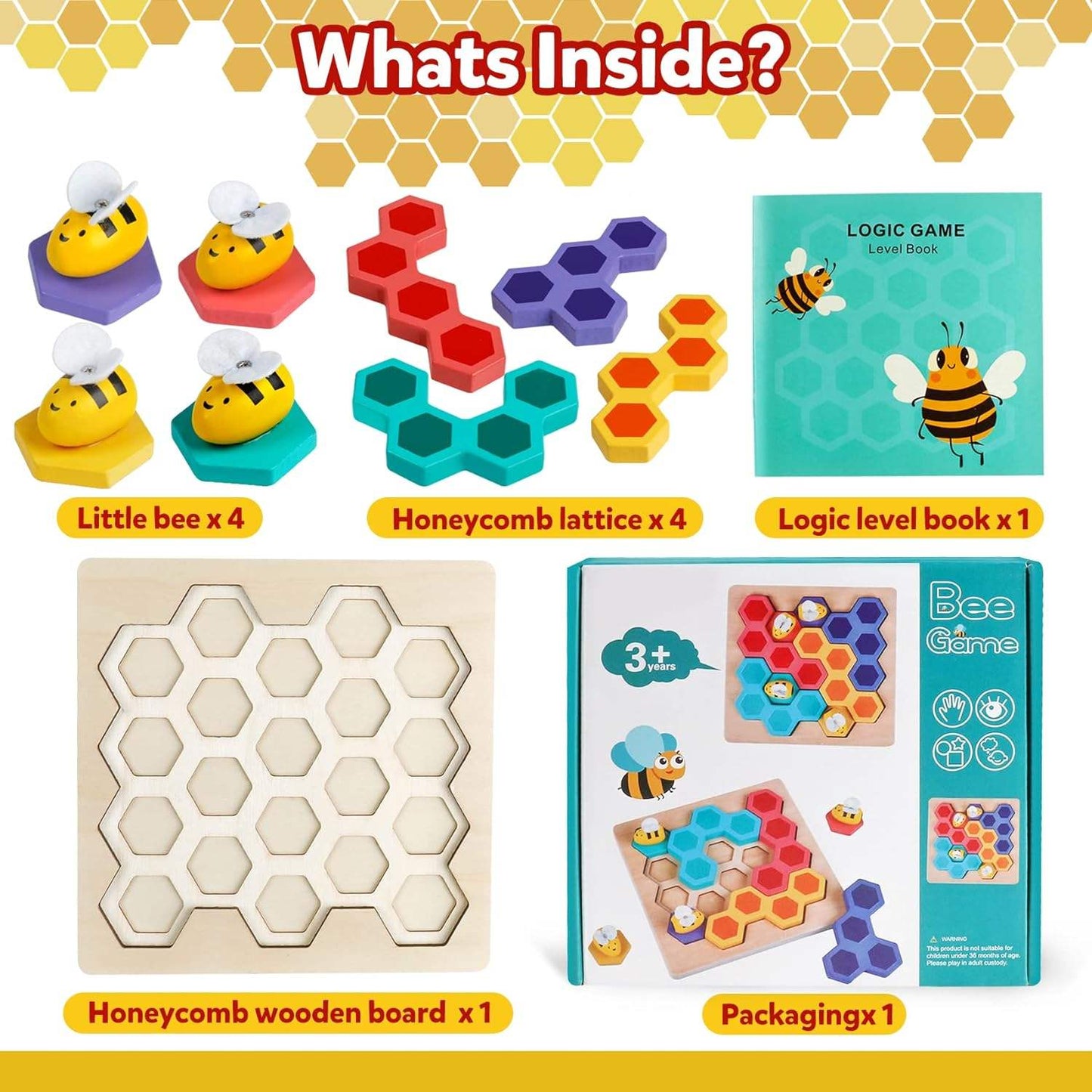 Wooden Logical Thinking Exercise Bee Challenge Game