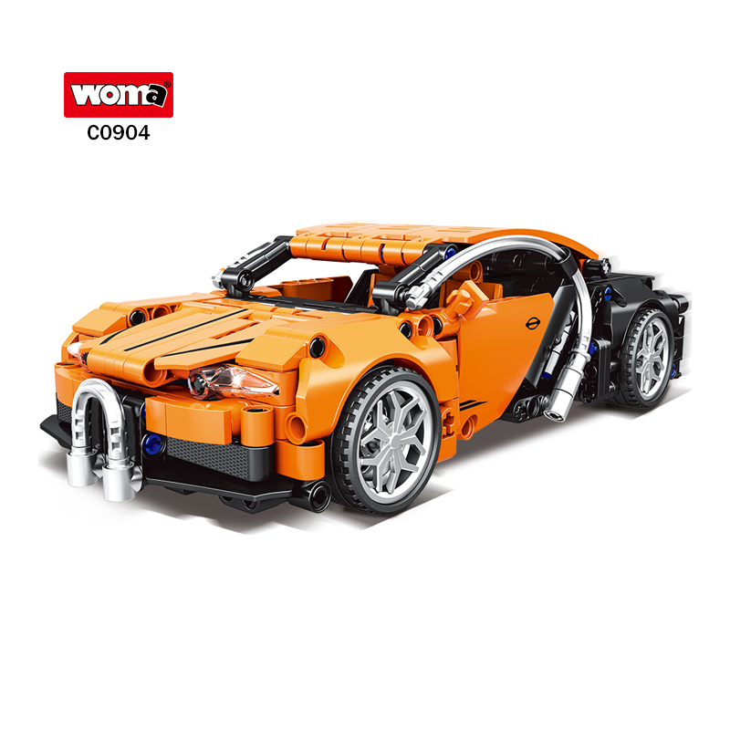 Technique Mini Brick Small Plastic ABS Building Block Pull Back Sports Car Toy Set for Boy