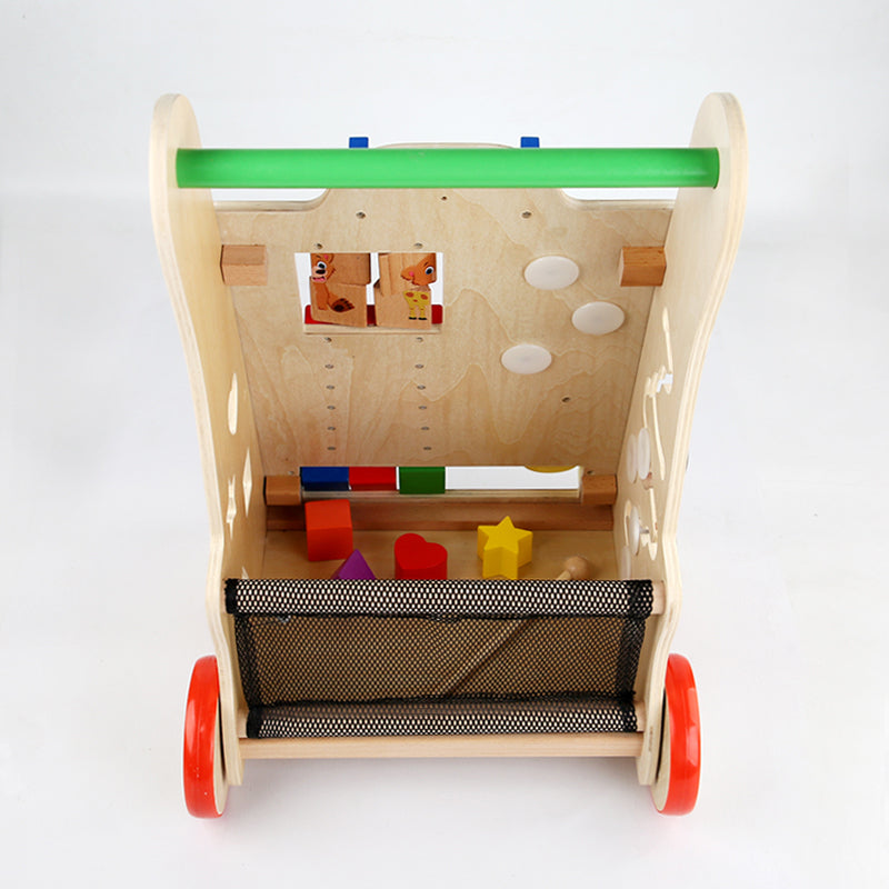 Multifunctional Wooden Activity Baby Walker