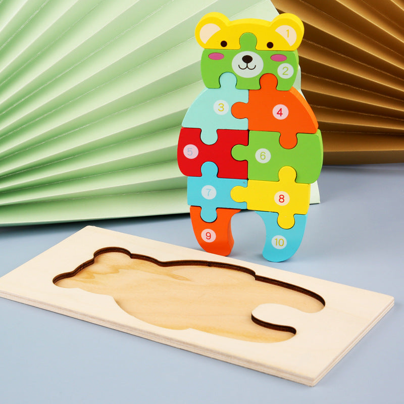 Wooden Montessori Educational 3D Jigsaw Puzzle game