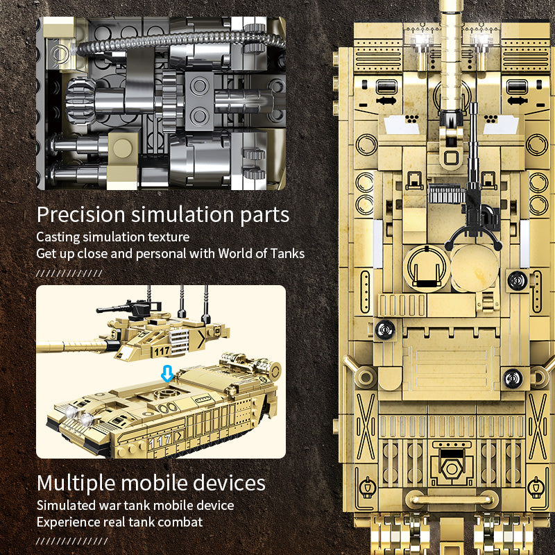Assemble tank Building Block Brick Tanque De Guerra Juguete Set Toy tank for Kids