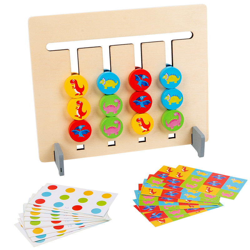 Wooden Dinosaur Puzzle - Color Matching Maze Game for Kids