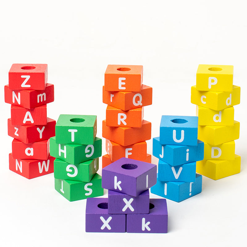 Montessori Learning Blocks – Alphabet & Number Matching Game