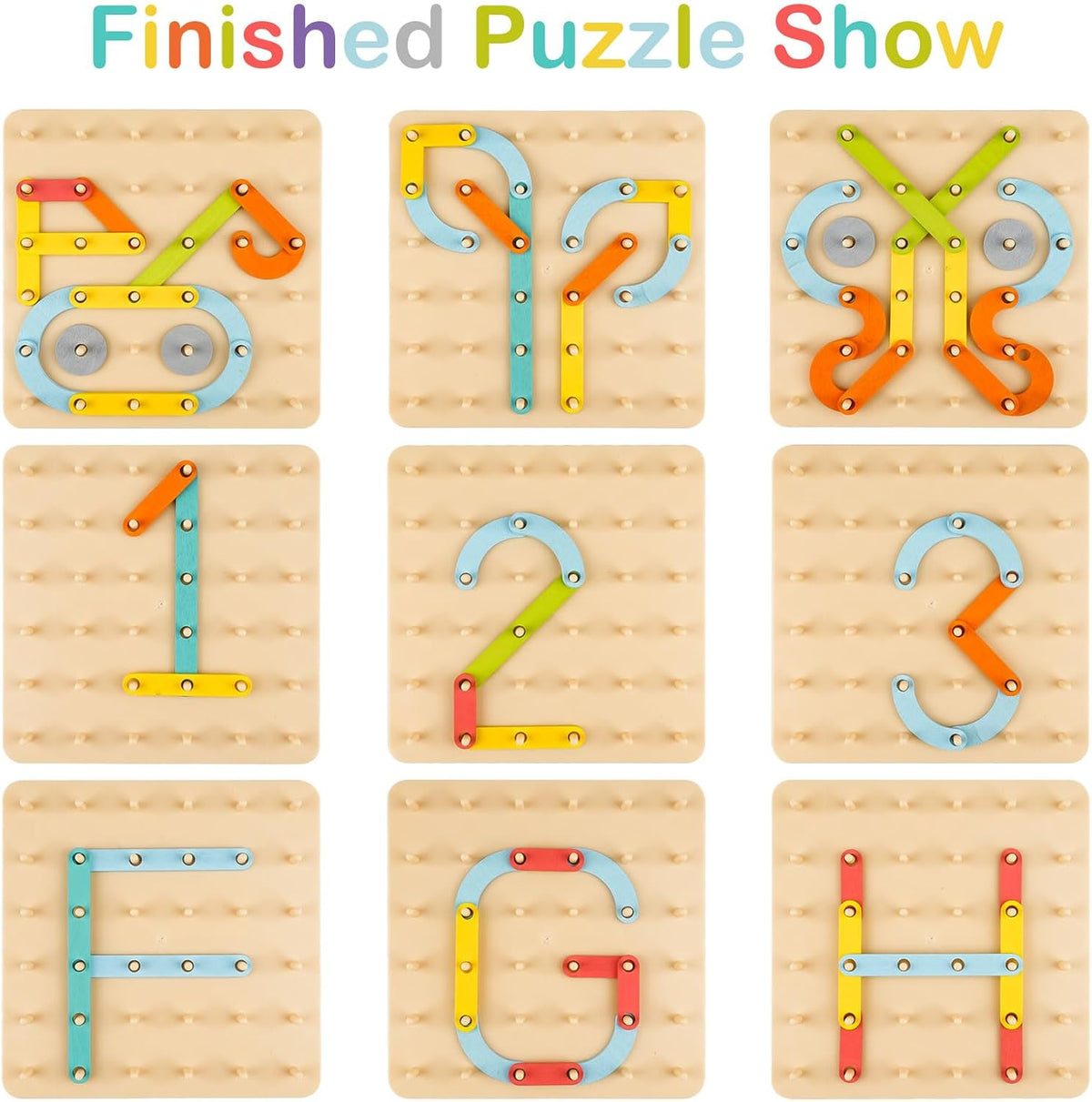 Wooden Geometric Shape Puzzle – Early Learning Matching Game