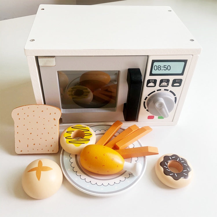 Wooden Microwave Oven Simulation Toy