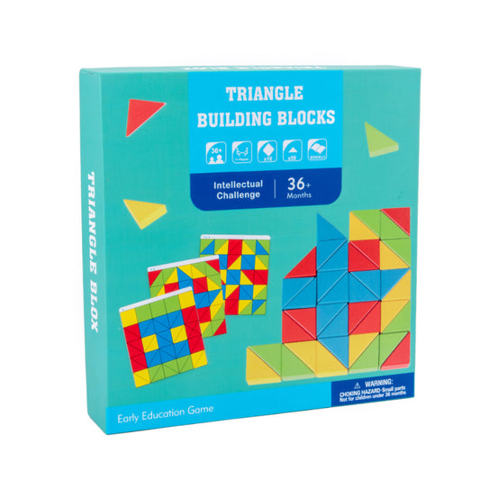 Attention Training Blocks - Montessori Wooden Building Set for Kids