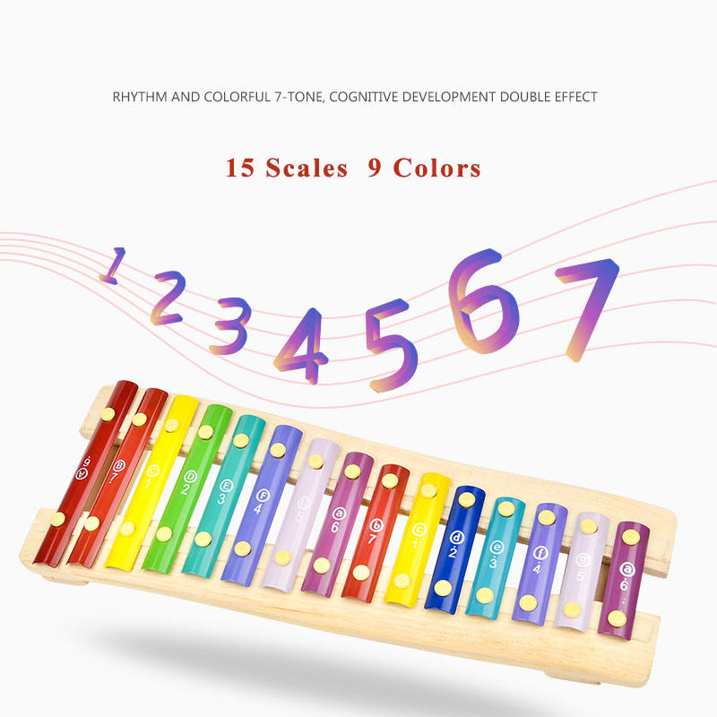Wooden 15-tone Xylophone Music Toy