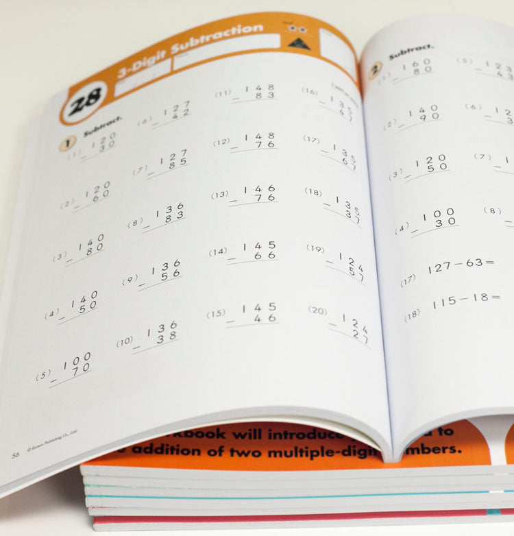 10 Volumes Kumon Math Workbooks Exercises: G1 to G4