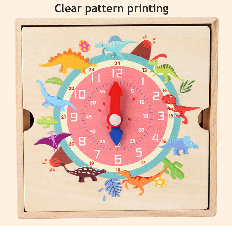 Montessori Wooden Learning Clock - Cognitive Building Blocks & Tabletop Game