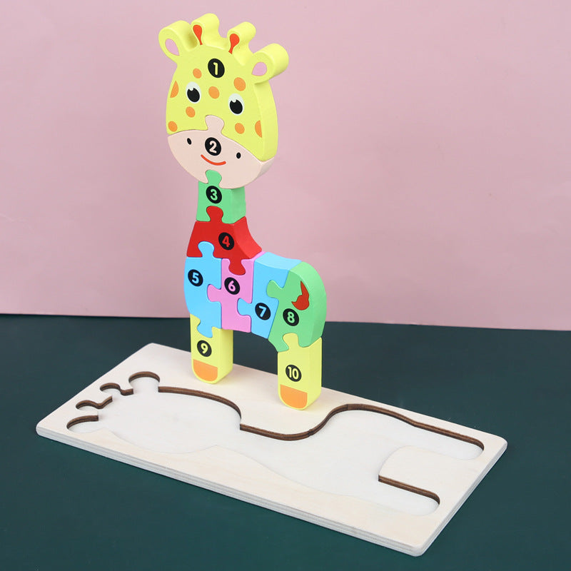 Wooden Montessori Educational 3D Jigsaw Puzzle game