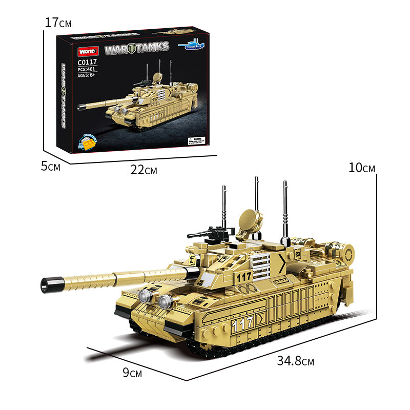 Assemble tank Building Block Brick Tanque De Guerra Juguete Set Toy tank for Kids
