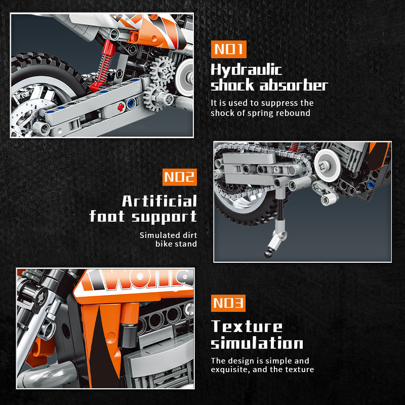Technic Motorcycle Brick Building Blocks Motorcycle Model Toy