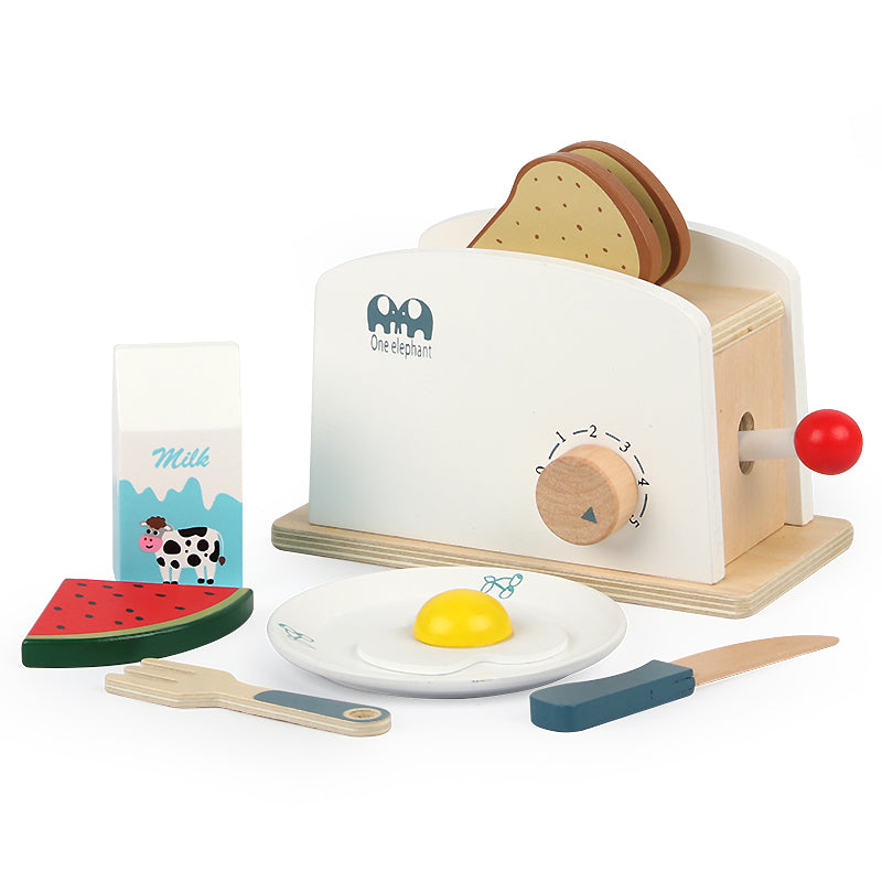 Wooden Toaster Toy Kitchen Playset