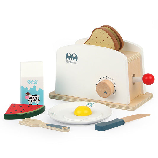 Wooden Toaster Toy Kitchen Playset