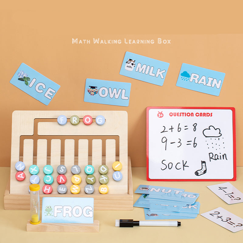Montessori Double-Sided Wooden Chess - Number & Letter Learning Game for Kids