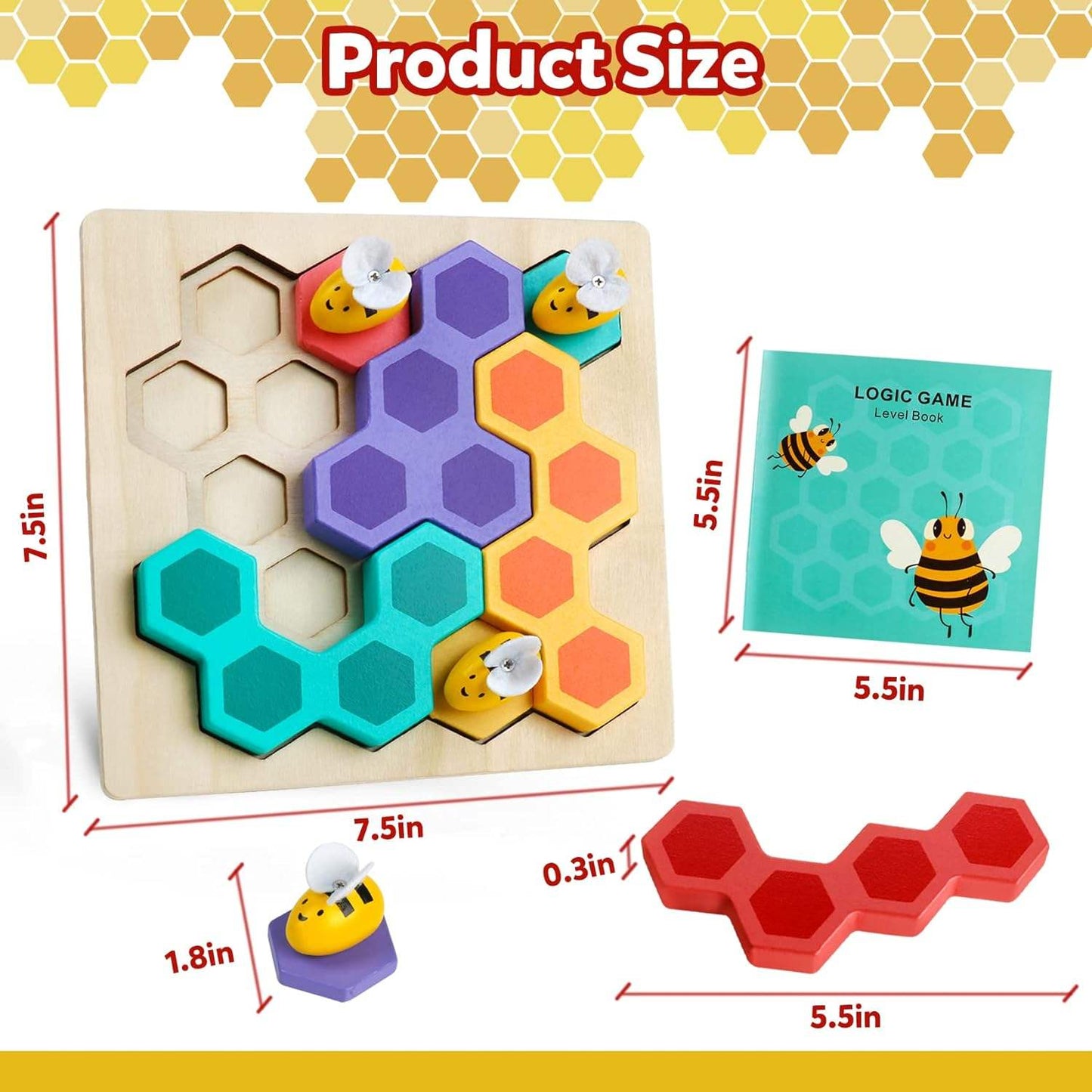 Wooden Logical Thinking Exercise Bee Challenge Game