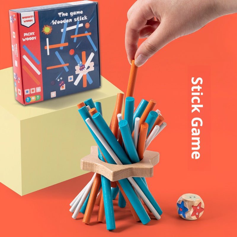 Montessori Wooden Stick Toy - Interactive Balance & Stacking Game