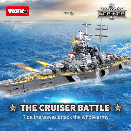 Army Ships Plastic Boat Model Small Building Blocks Bricks Boy Birthday Gift Set