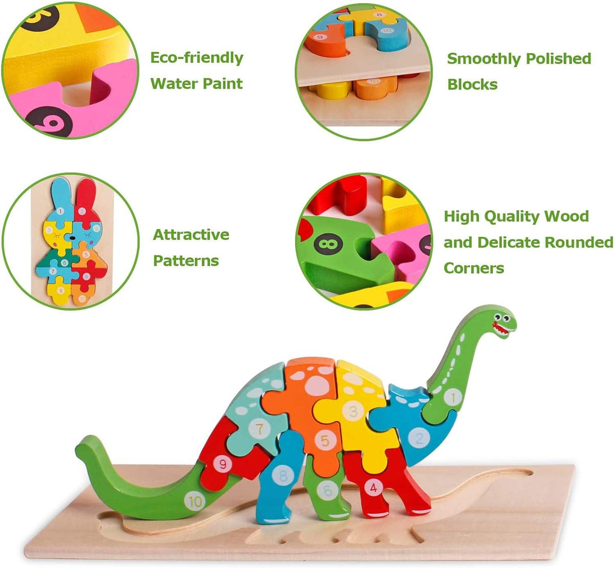 Wooden Montessori Educational 3D Jigsaw Puzzle game