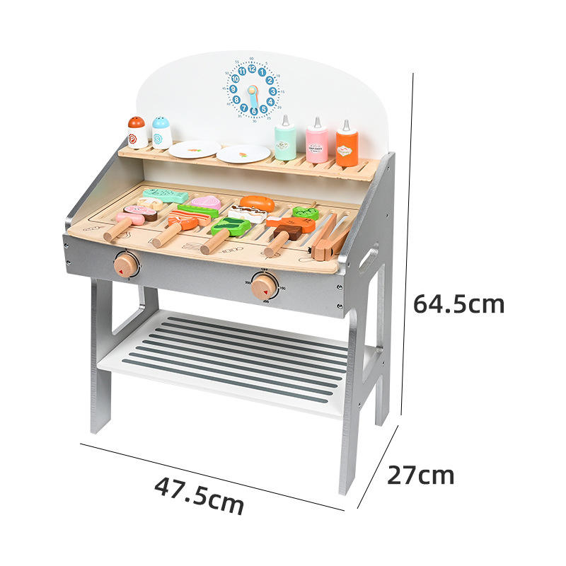 Wooden Barbecue Grill Toy Set