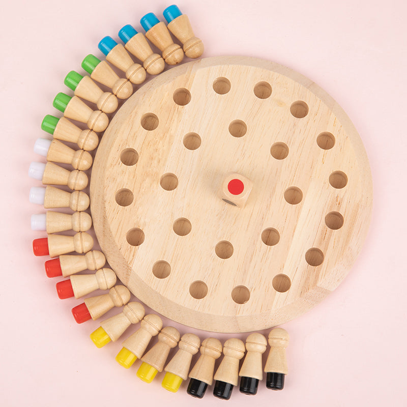 Multi-color Wooden Memory Chess