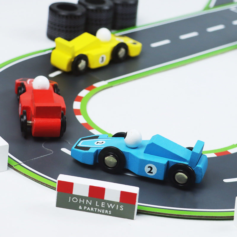 Wooden Train Track Set – DIY Racing & Building Toy