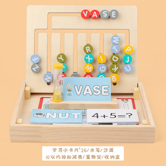 Montessori Double-Sided Wooden Chess - Number & Letter Learning Game for Kids