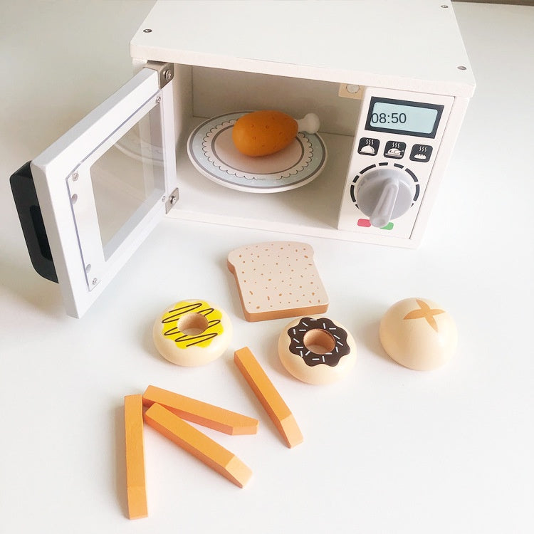 Wooden Microwave Oven Simulation Toy