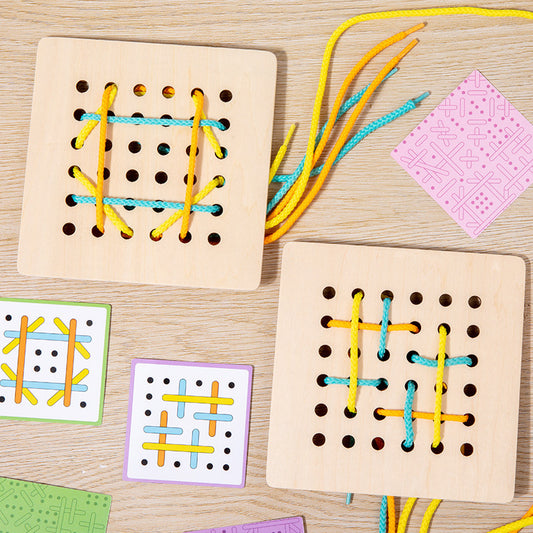 Montessori Rope Battle Game – Pattern Matching Toy for Early Learning