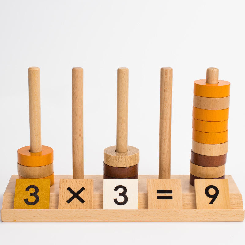 Wooden Educational Digital Pyramid Set Toy