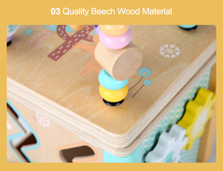 5-in-1 Wooden Fine Sensory Skills and Motor Activity Box
