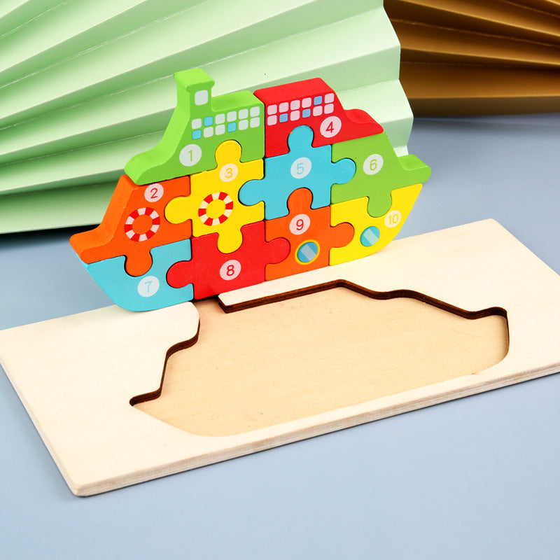 Wooden Montessori Educational 3D Jigsaw Puzzle game