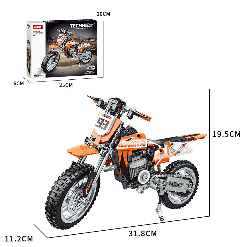 Technic Motorcycle Brick Building Blocks Motorcycle Model Toy