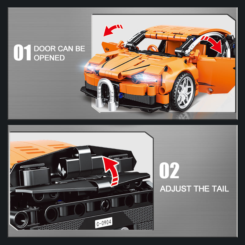 Technique Mini Brick Small Plastic ABS Building Block Pull Back Sports Car Toy Set for Boy
