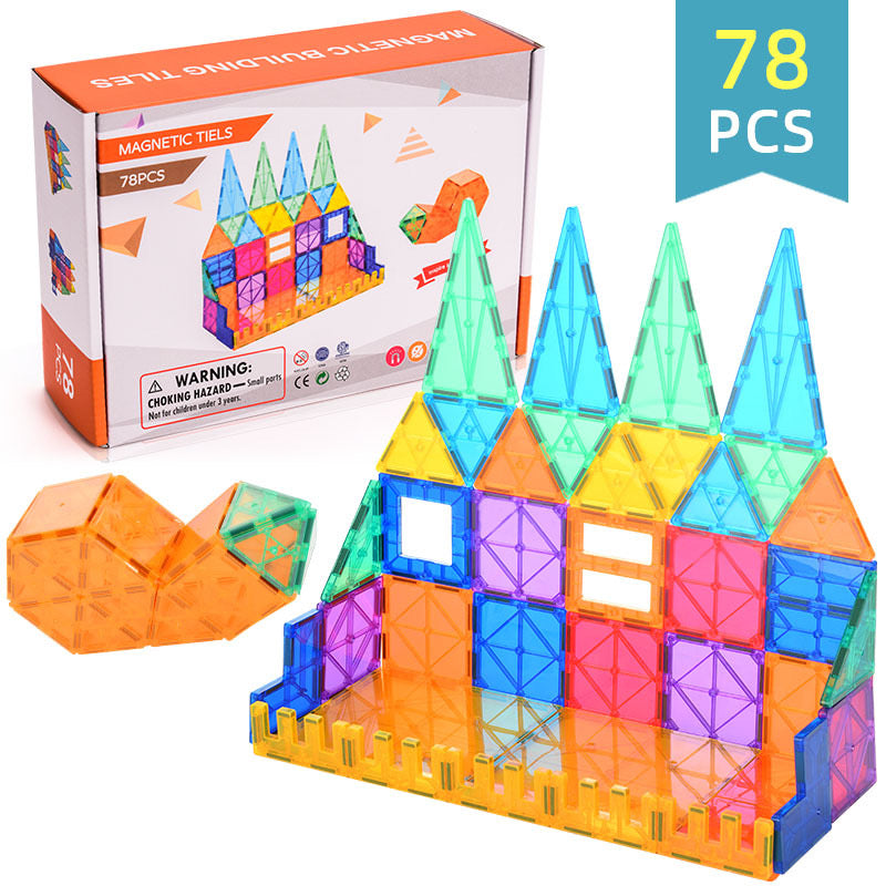 Rainbow Magnetic Building Tiles