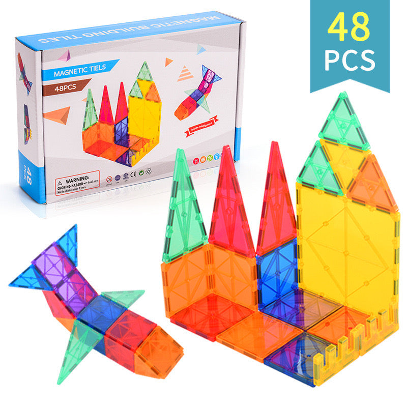 Rainbow Magnetic Building Tiles
