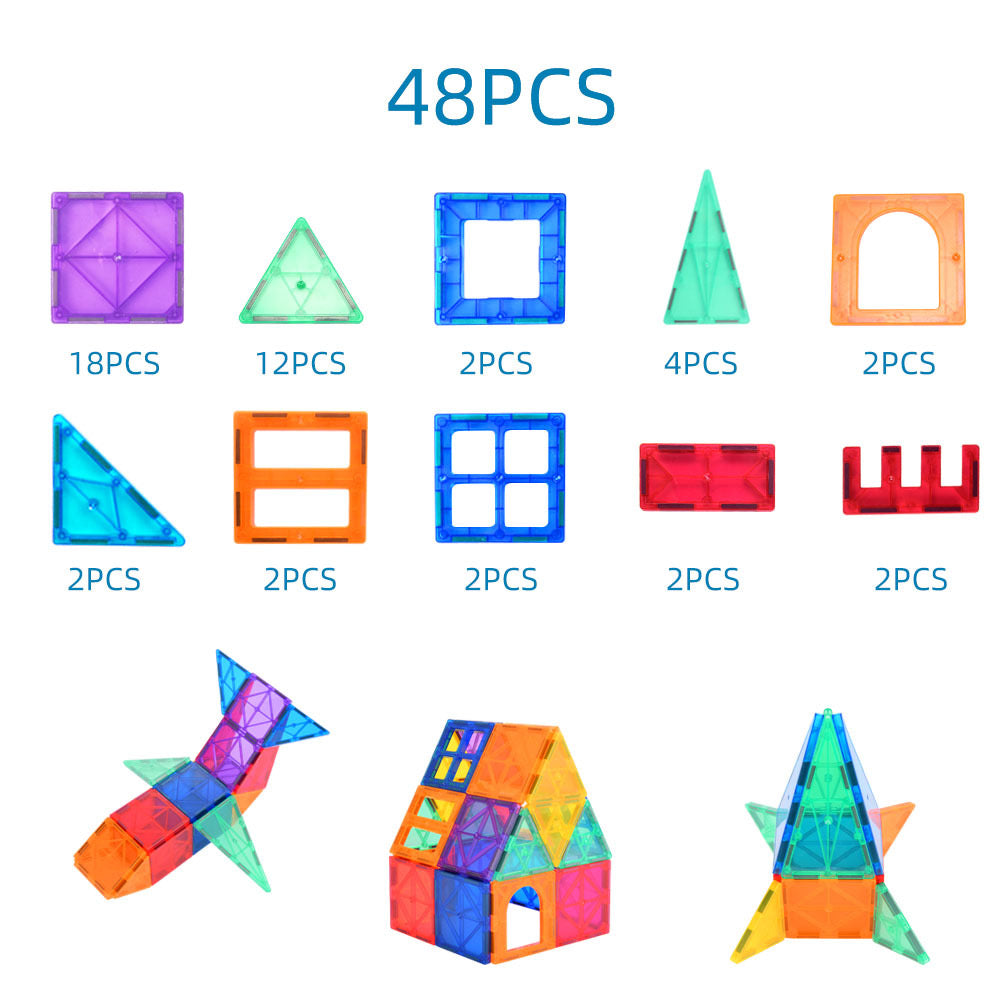 Rainbow Magnetic Building Tiles