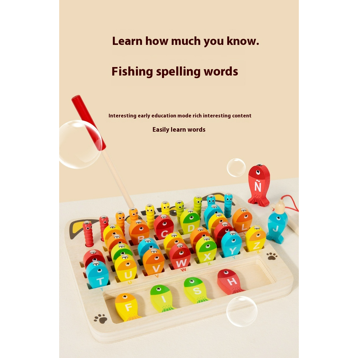 3-in-1 Montessori Fishing Toy – Alphabet, Numbers & Matching Wooden Game