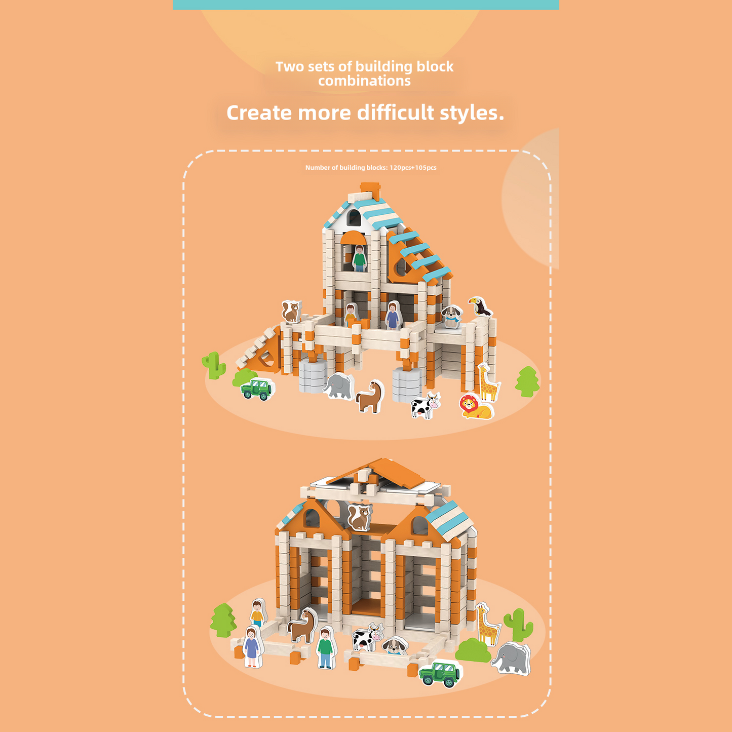Architect Building Blocks – Wooden House Puzzle Game for Kids