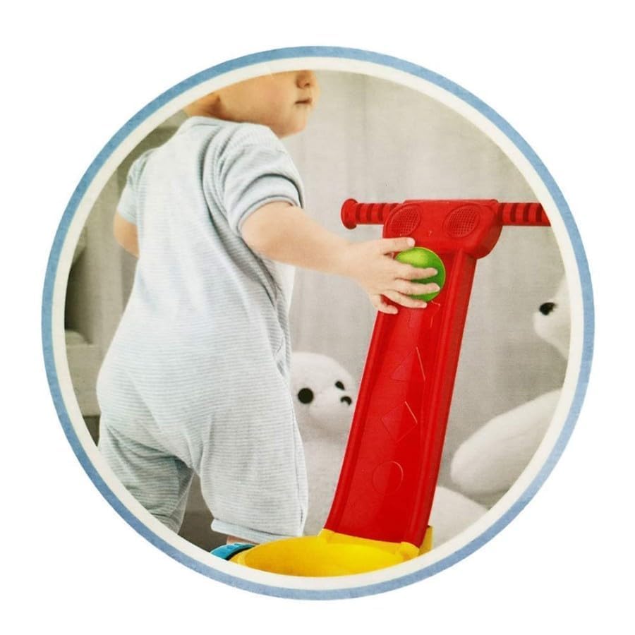 Pushing toy with colored balls